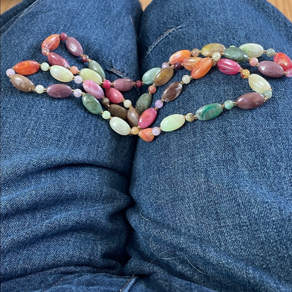 Source Unknown Vibrant Gemstone Necklace - image 4